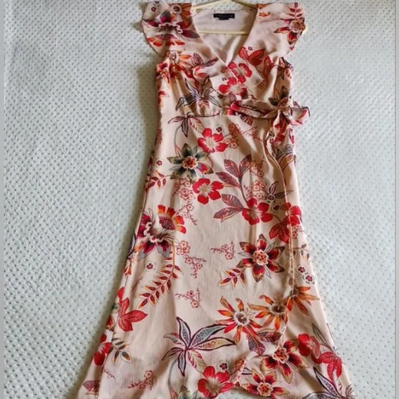 Sanctuary - Jolynn Wrap Midi Dress in Desert Floral Size 4 - Picture 7 of 14